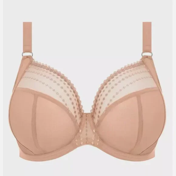 Elomi Matilda Cafe Au Lait Full Figure Underwire Plunge UK 38G US38I - Picture 2 of 10